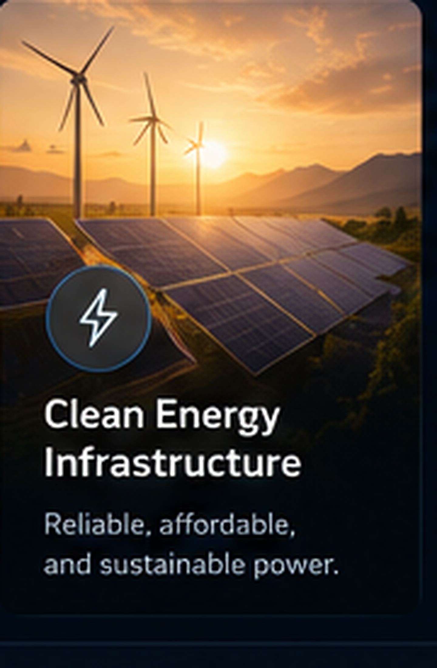 Clean energy infrastructure